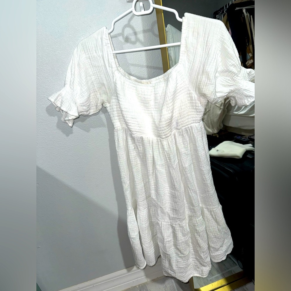 White Boho Midi Dress